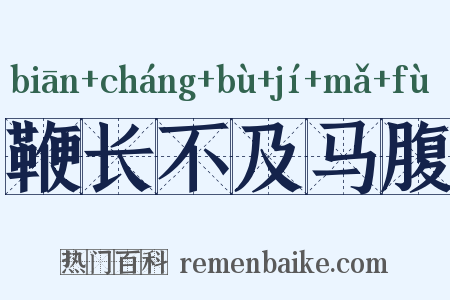 鞭长不及马腹是什么意思的图片
